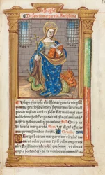 Printed Book of Hours (Use of Rome): fol. 110r, St. Margaret