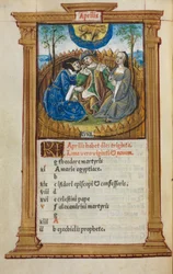 Printed Book of Hours (Use of Rome): April calendar illustration