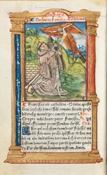 Printed Book of Hours Use of Rome: fol. 106v, St. Francis of Assisi, 1510