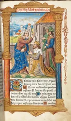 Printed Book of Hours Use of Rome: fol. 65r, David and Samuel