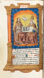 Printed Book of Hours Use of Rome: fol. 94v, The Trinity, 1510