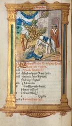 Printed Book of Hours Use of Rome: August calendar illustration