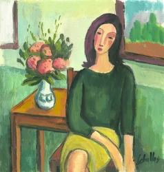Girl with Hydrangeas