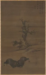 Herdboys and Buffalo in Landscape, 1200s
