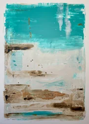 Coastal Teal Abstract