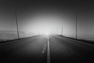Mysterious Foggy Road