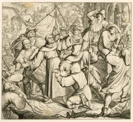 Martin Luther Preaches in Seeburg Against the Peasants