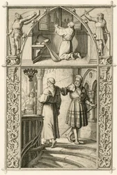 Martin Luther prays before meeting the emperor; Luther meets the knight George von Frundsberg
