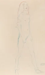 A nude young girl, c. 1917
