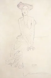 Young Woman Supporting Herself with Her Hands