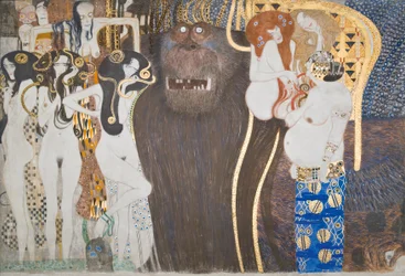 Beethoven Frieze: The Hostile Forces - Panel 1, Front Wall