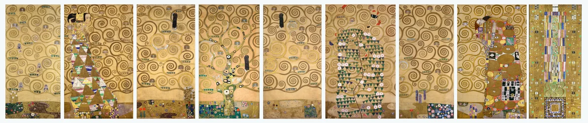 Nine Working Drawings of the Execution of a Mosaic Frieze for the Dining Hall of Stoclet House in Brussels