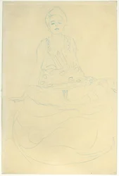 Seated Half-Nude from the Front