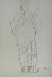 Standing Woman Holding Sword
