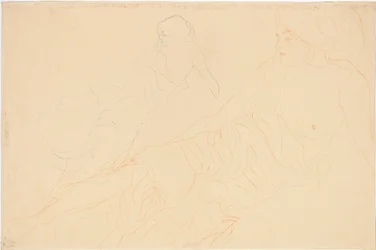 Two Studies of a Reclining Woman