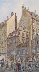 The Salzgries in Vienna (Corner of Tiefer Graben)