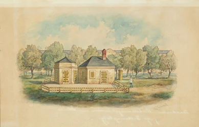 The Banknote Burning House on the Left Bank of the Vienna River, at the Site of Today