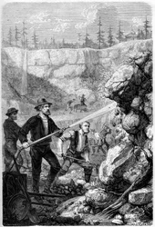 Hydraulic Mining, California, 1859