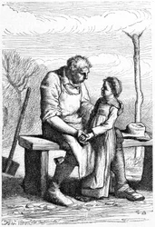 Cosette and Jean Valjean - in 