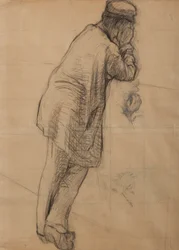 Study for The Pont de l’Europe: Man Leaning on His Elbows c. 1876