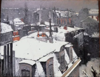 View of Rooftops (Effect of Snow)