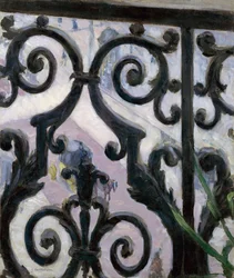 View from a balcony - Painting by Gustave Caillebotte (1848-1894)