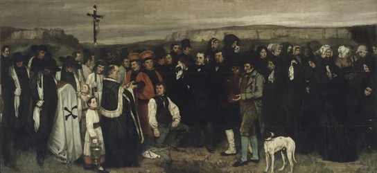 A Burial at Ornans - A Painting of Human Figures, the History of a Burial at Ornans, 1849-1850