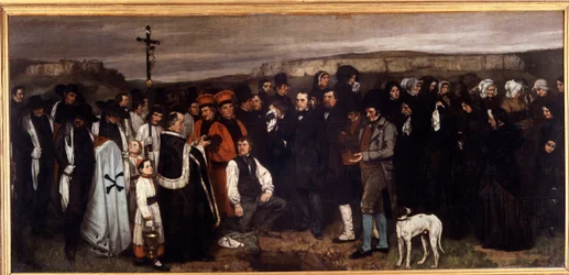 A funeral in Ornans. Painting by Gustave Courbet (1819-1877)