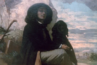 Courbet with his Black Dog