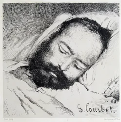 Mortuary portrait of Proudhon, 20/01/1865 - by Gustave Courbet