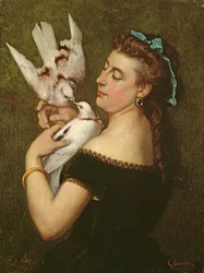 Woman with Pigeons