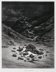 Achan Is Stoned to Death (Josh. 7:1,10-26) (Illustration from the Dore Bible)