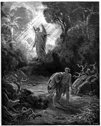 Adam and Eve Expelled from Paradise - Illustration by Gustave Dore for The Bible