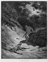 Cain Kills His Brother Abel (Illustration from the Dore Bible)