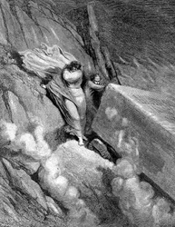 Dante and Virgil at the Edge of the Abyss