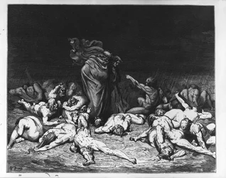 Dante and Virgil in Hell, illustration from 