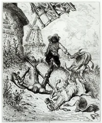 Don Quixote and the Windmills, from 