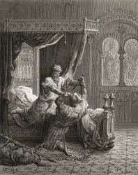 Edward I of England Kills His Would-Be Assassin, Illustration from 