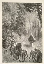 Escorting Guenever from Cameliard, from Stories of the Days of King Arthur by Charles Henry Hanson, Published 1898
