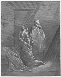 Gustave Dore Bible: Elijah raiseth the son of the widow of Zarephath