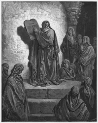 Gustave Dore Bible: Ezra reading the law in the hearing of the people