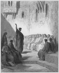 Gustave Dore Bible: St. Paul preaching to the Thessalonians