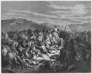 Gustave Doré Bible: Slaughter of the Syrians by the Children of Israel