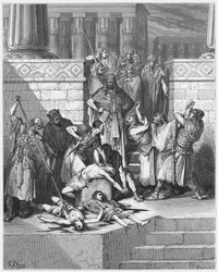 Gustave Dore Bible: Slaughter of the sons of Zedekiah before their father