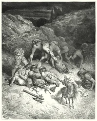 How Felixmarte cut off five giants by the middle