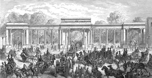Hyde Park Corner - Piccadilly Entrance, 1872