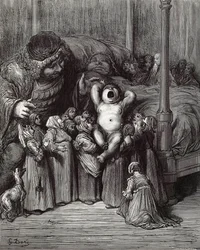 Illustration to the Book Gargantua and Pantagruel by Rabelais