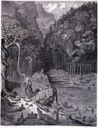 I saw in America... plank XI - Illustration by Gustave Doré (1832-1883), for The Legend of the Wandering Jew by Pierre Dupont, edition Librairie du magasin picturesque, Paris 1862