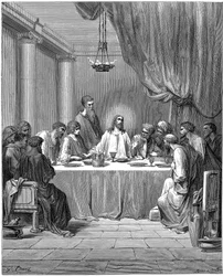Jesus and His Disciples at the Last Supper