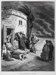 Job comprehends his ruin, Illustration from the Dore Bible